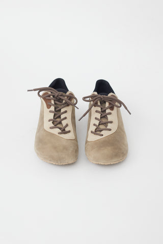 Jacquemus Beige & Brown Suede Esca Sneaker