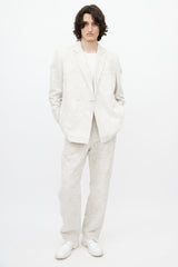 Jacquemus Beige Floral Instarsia Two Piece Suit