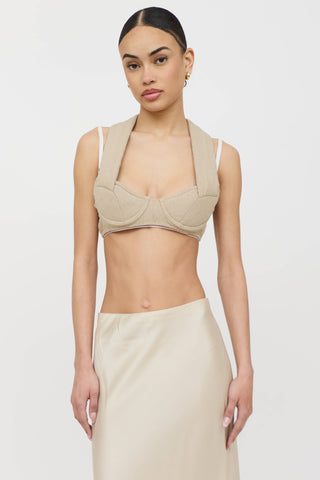 Jacquemus Linen Le Haut Cuscinu Bra