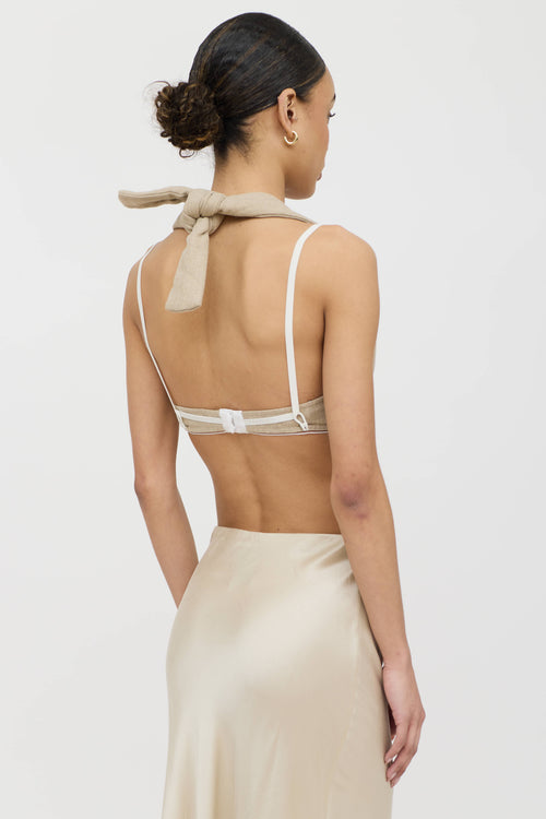 Jacquemus Linen Le Haut Cuscinu Bra
