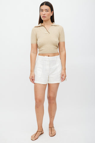 Jacquemus Beige Terrycloth Cut Out Top