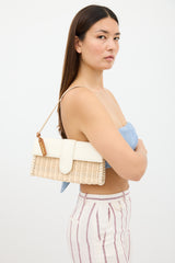 Jacquemus Beige & White Le Bambino Osier Wicker Bag