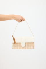 Jacquemus Beige & White Le Bambino Osier Wicker Bag