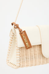 Jacquemus Beige & White Le Bambino Osier Wicker Bag