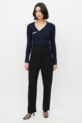 Jacquemus Black Wool High Waisted Trouser