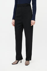Jacquemus Black Wool High Waisted Trouser