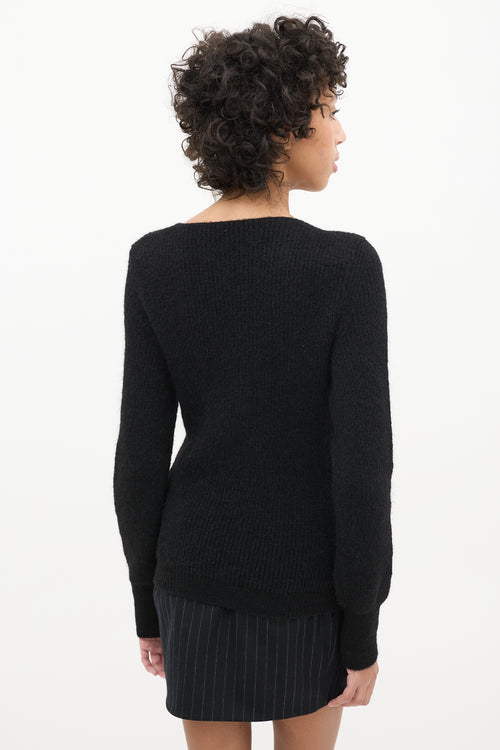 Jacquemus Black Asymmetric La Maille Pau Cardigan