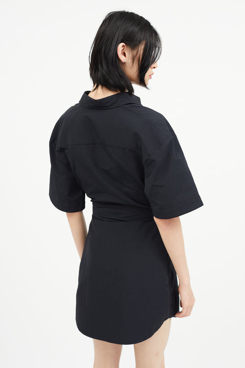 Jacquemus Black Cut Out Shirt Dress