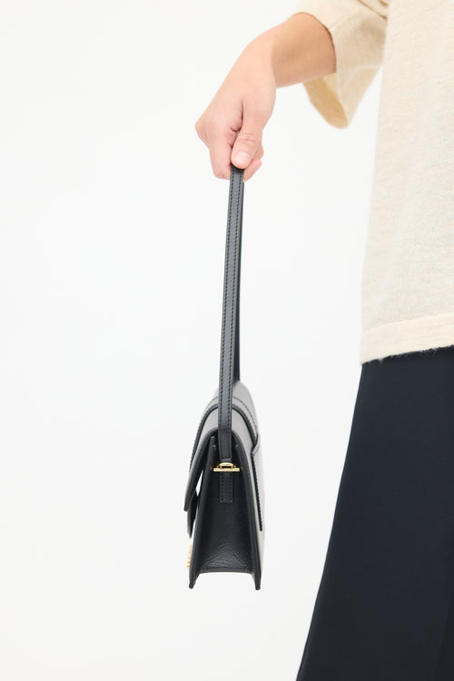 Jacquemus Black Leather Le Bambino Long Shoulder Bag