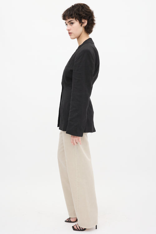 Jacquemus Black Hemp & Wool Blend L'Amour Blazer