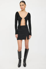 Jacquemus Ribbed Logo Cardigan