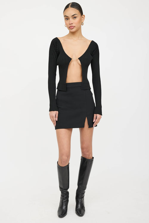 Jacquemus Ribbed Logo Cardigan