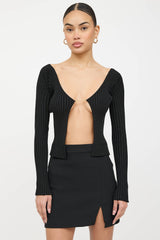 Jacquemus Ribbed Logo Cardigan