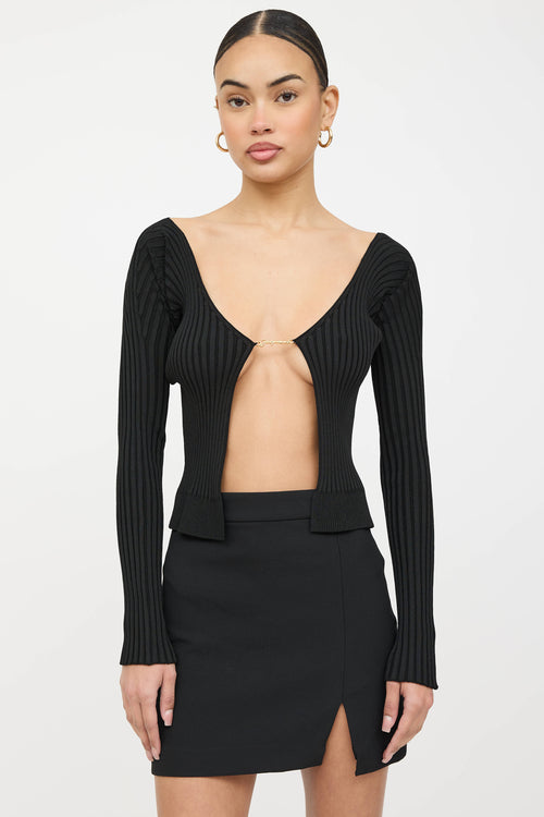 Jacquemus Ribbed Logo Cardigan