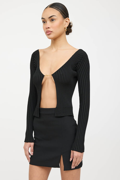 Jacquemus Ribbed Logo Cardigan