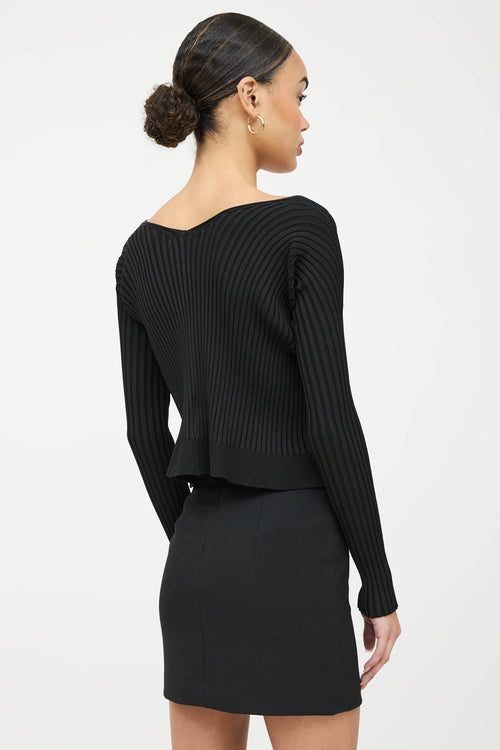 Jacquemus Ribbed Logo Cardigan