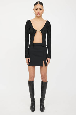 Jacquemus Ribbed Logo Cardigan