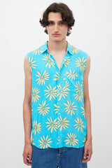 Jacquemus Blue & Green Le Splash Floral Shirt