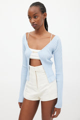 Jacquemus Blue La Maille Pralu Longue Cardigan
