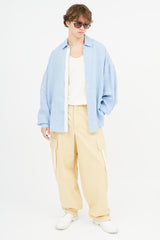 Jacquemus Blue & White La Chemise Santon Check Shirt