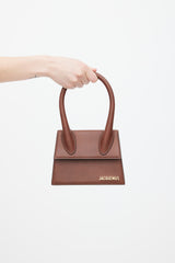 Jacquemus Brown Leather Le Chiquito Moyen Crossbody Bag
