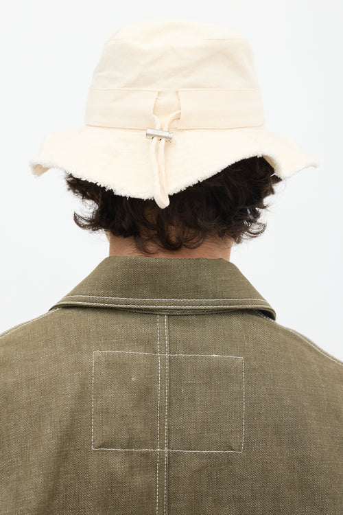 Jacquemus Cream Le Bob Artichaut Bucket Hat