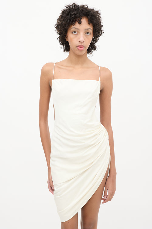 Jacquemus Cream La Robe Saudade Dress