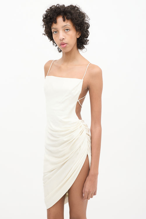 Jacquemus Cream La Robe Saudade Dress