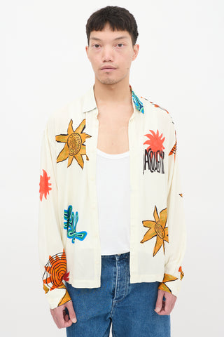 Jacquemus Cream & Multicolour La Chemise Baou Printed Shirt