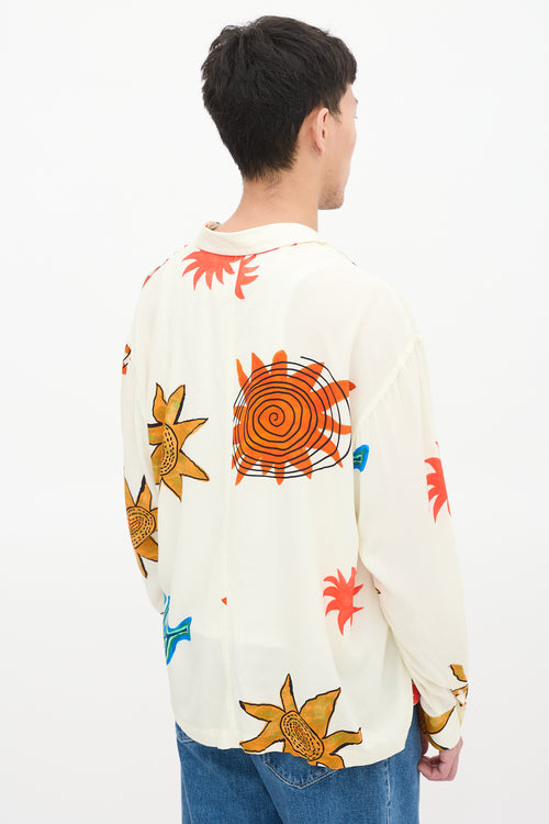 Jacquemus Cream & Multicolour La Chemise Baou Printed Shirt