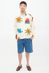 Jacquemus Cream & Multicolour La Chemise Baou Printed Shirt