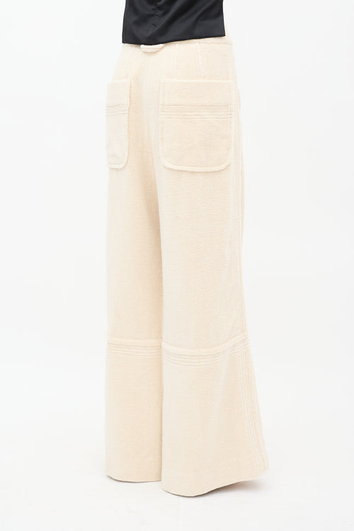 Jacquemus Cream Terry Le Raphia Pant