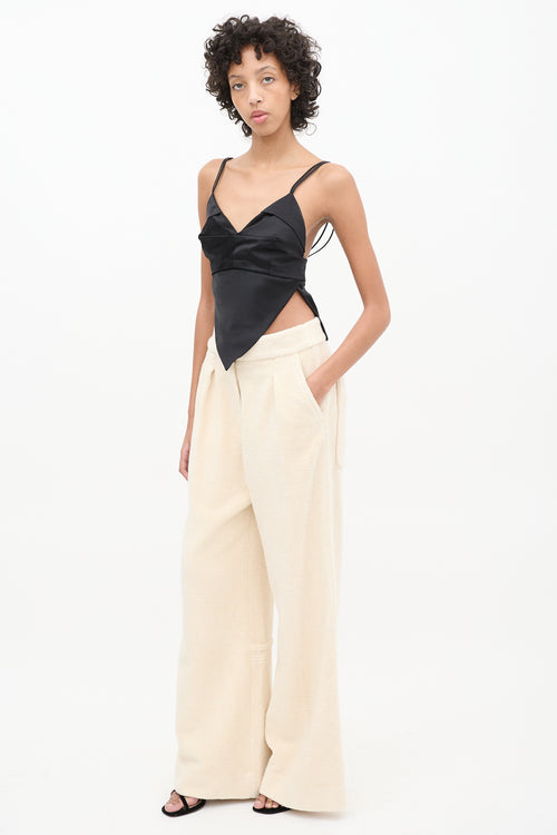 Jacquemus Cream Terry Le Raphia Pant