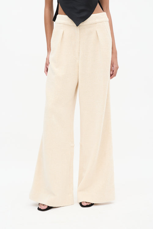 Jacquemus Cream Terry Le Raphia Pant