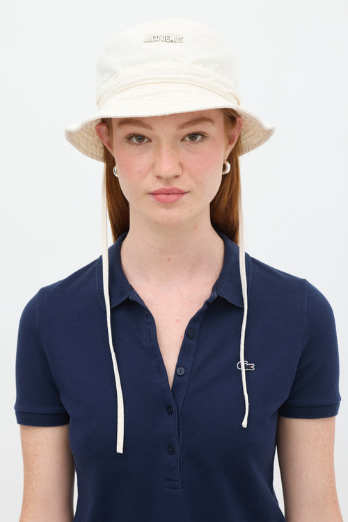 Jacquemus Cream Cotton Le Bob Gadjo Bucket Hat