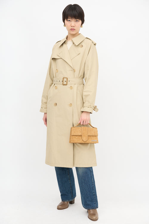 Embossed Suede Le Grand Bambino Bag