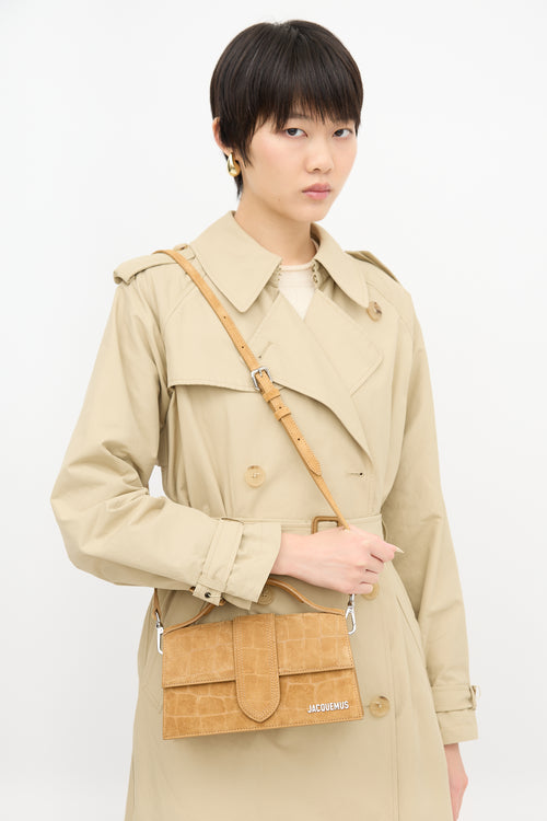 Embossed Suede Le Grand Bambino Bag