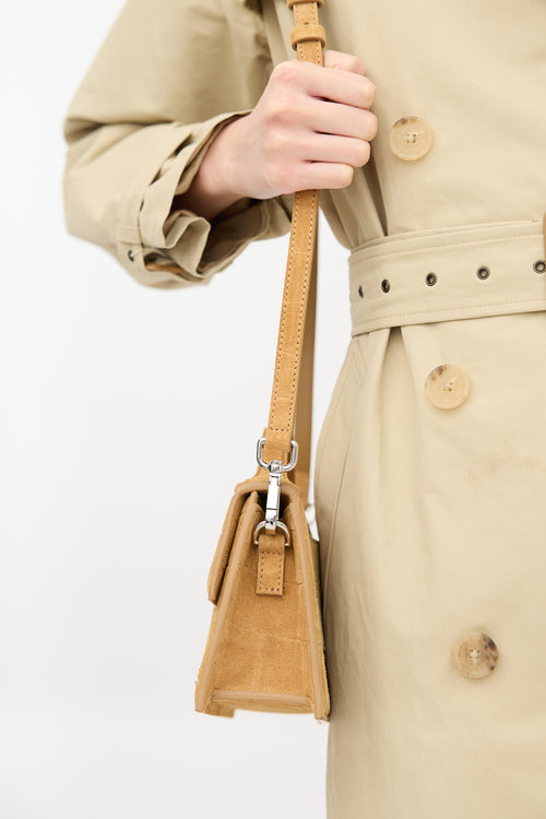 Embossed Suede Le Grand Bambino Bag