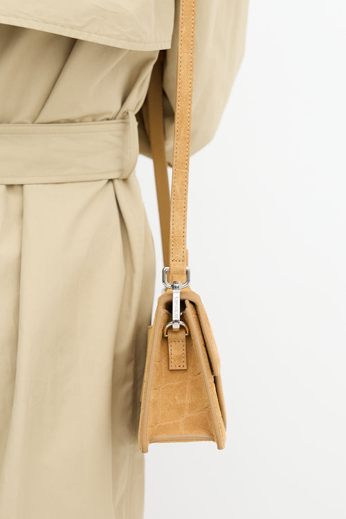 Embossed Suede Le Grand Bambino Bag