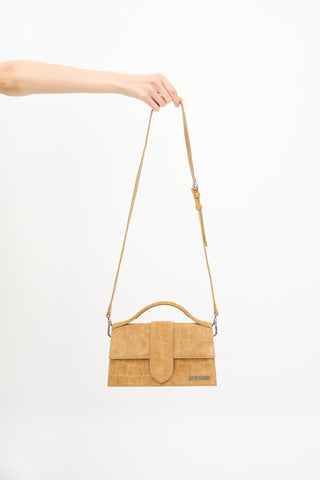 Embossed Suede Le Grand Bambino Bag