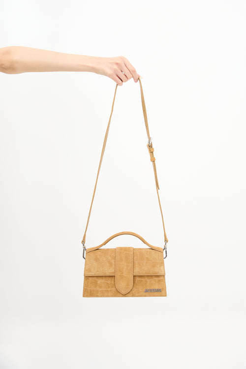 Embossed Suede Le Grand Bambino Bag