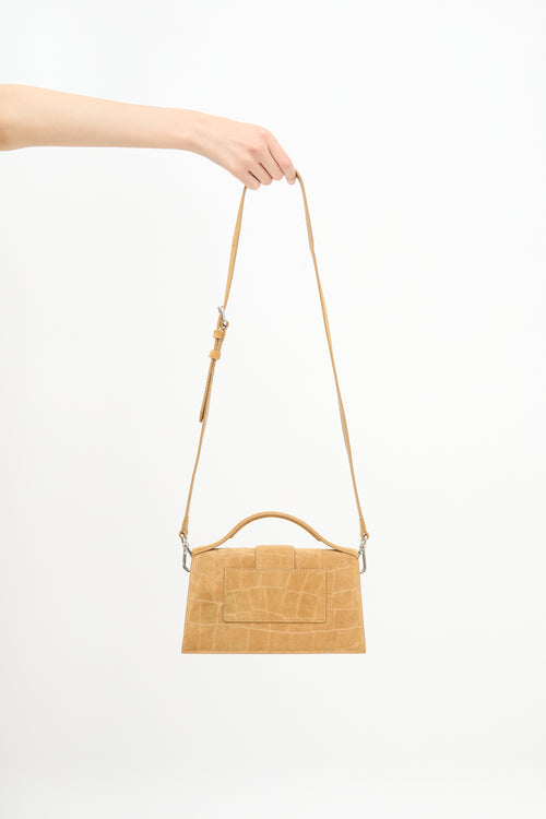 Embossed Suede Le Grand Bambino Bag