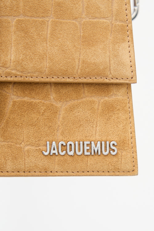 Embossed Suede Le Grand Bambino Bag