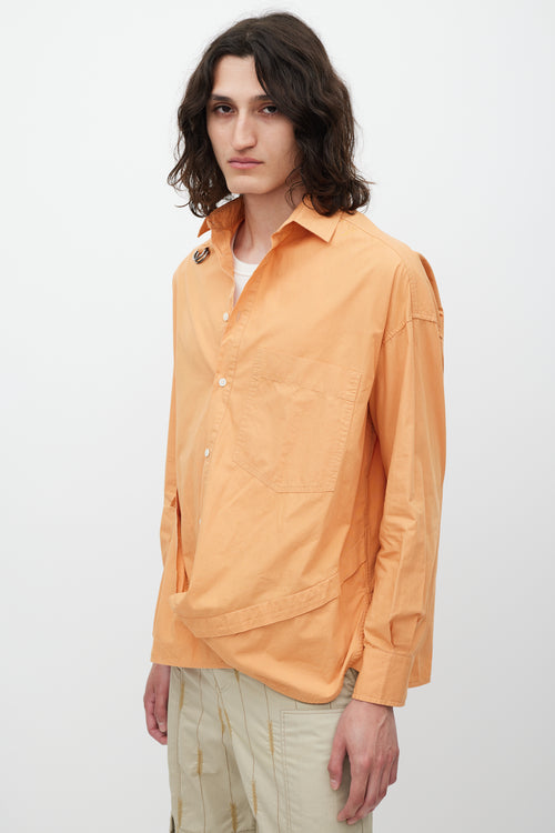 Jacquemus FW 2021 La Montagne Orange Cotton Shirt