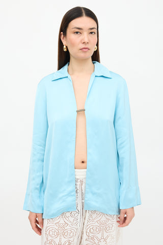 Jacquemus FW 2021 Satin Open Front Shirt