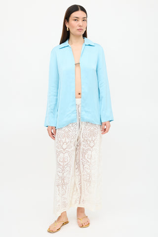 Jacquemus FW 2021 Satin Open Front Shirt