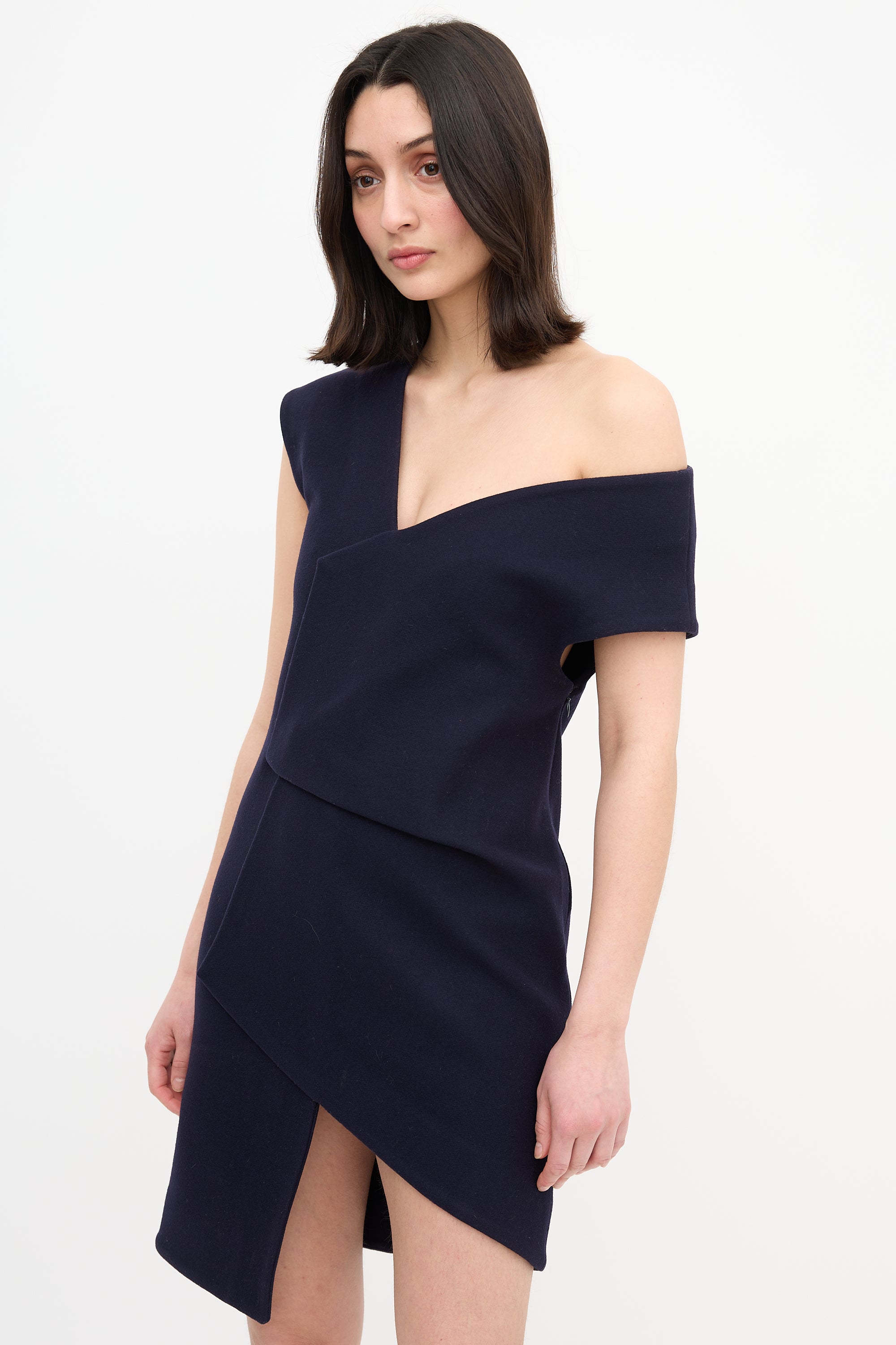 Jacquemus // Fall 2015 Wool Asymmetrical Dress – VSP Consignment