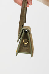 Jacquemus Green & Gold Leather Le Chiquito Embossed Bag