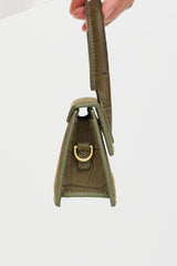 Jacquemus Green & Gold Leather Le Chiquito Embossed Bag