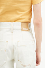 Jacquemus Grey Contrast Stitch Carpenter Trouser